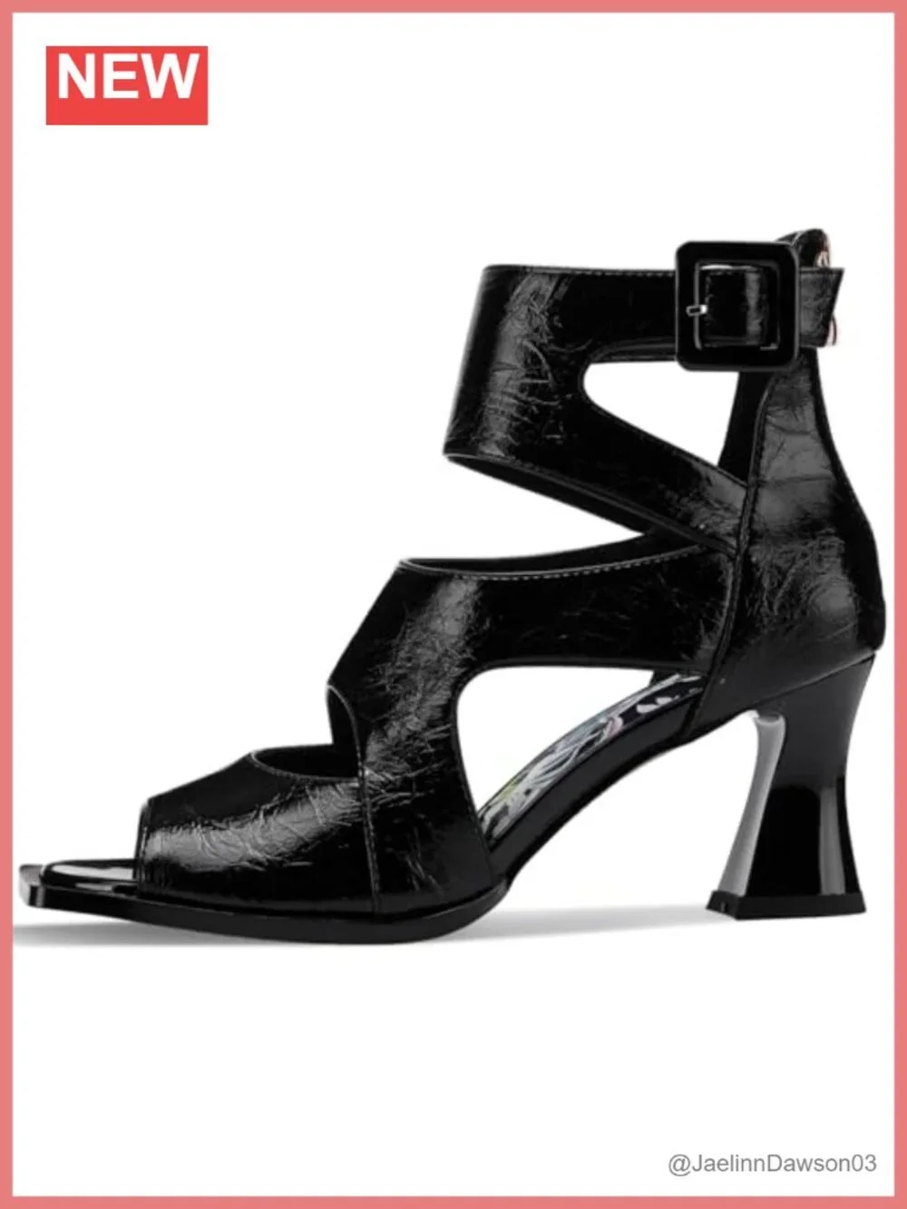 Chunky Heel Gladiator Sandals Women Strappy Peep Toe Faux Leather Block Heel